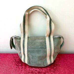 🛼VINTAGE Lazaro Y2K Authentic Designer Genuine Suede Leather Athletic Mini Purse